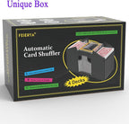 Automatic Card Shuffler 2/1/4/6 Deck,Battery-Operated Electric UNO Poker Shuffler,Playing Card Shuffler for Home Card Game,Travel