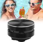 Yunseity Bluetooth Bone Conduction Speaker, Stereo Bass Sound Portable Speaker, Built in Mic Mini Music Player with Suction Cup for Home Outdoor Travel (Black)